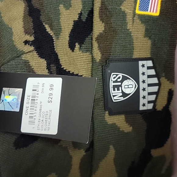New York Nets Camo OS Beanie by Ultra Game NBA - Picture 2 of 3